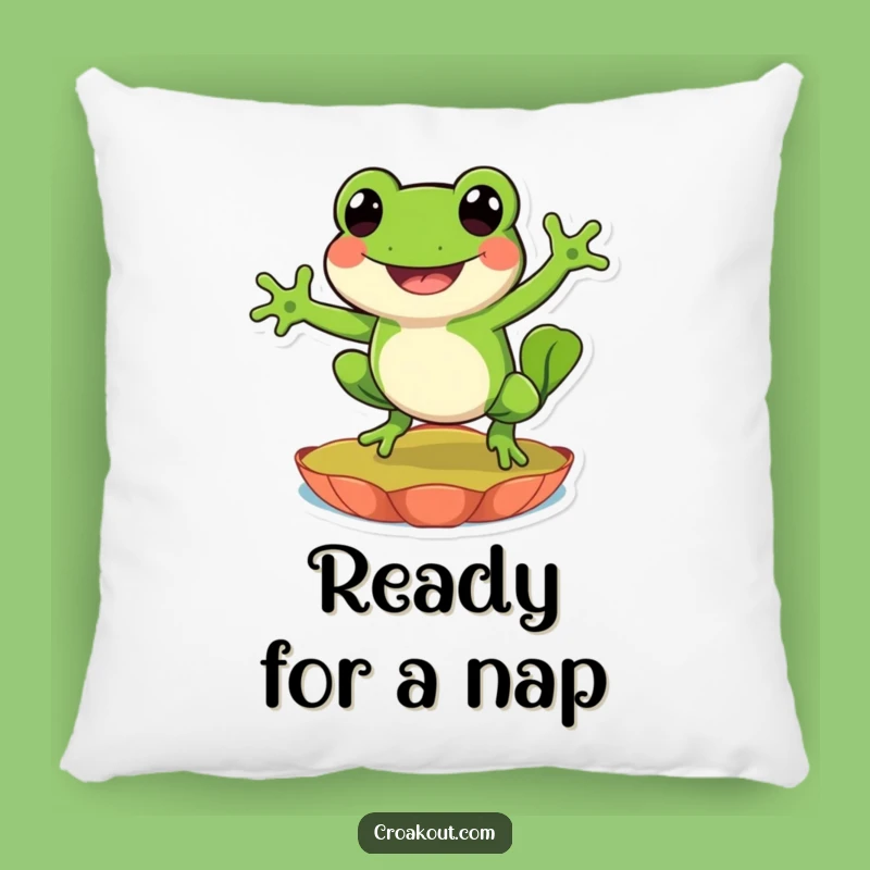 Funny Frog Leap Pillow: Cozy Comfort, Joyful Character Accent, Funny Gift