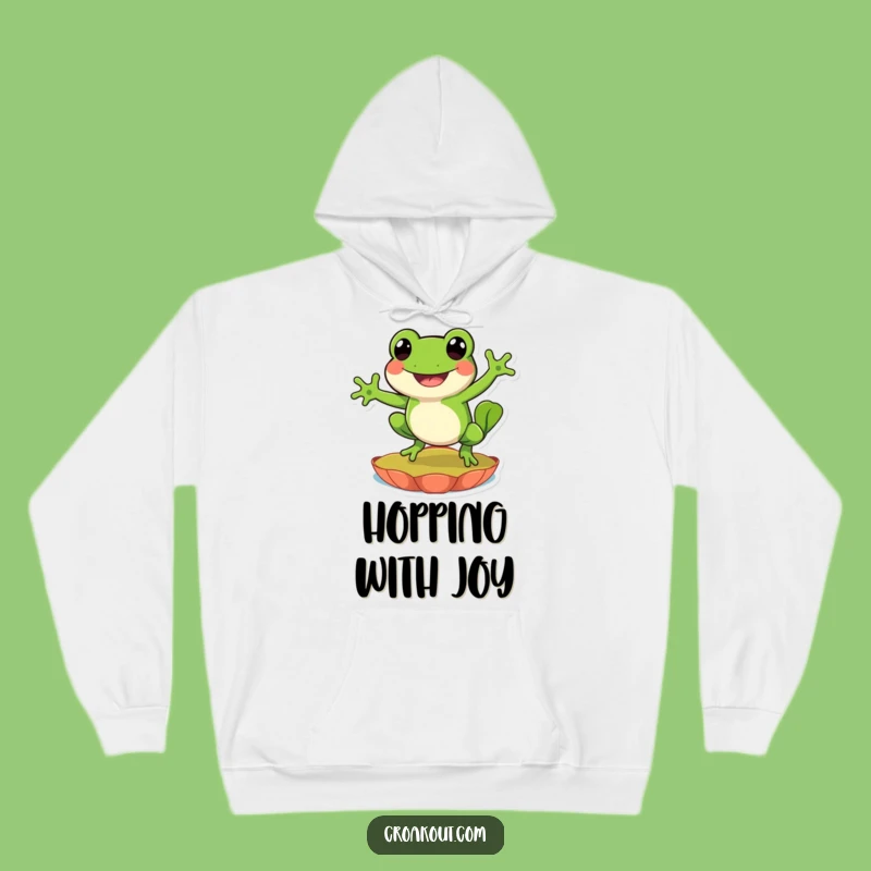 Funny Frog Leap Hoodie: Cozy Amphibian Character Comfort, Your New Funny Gift