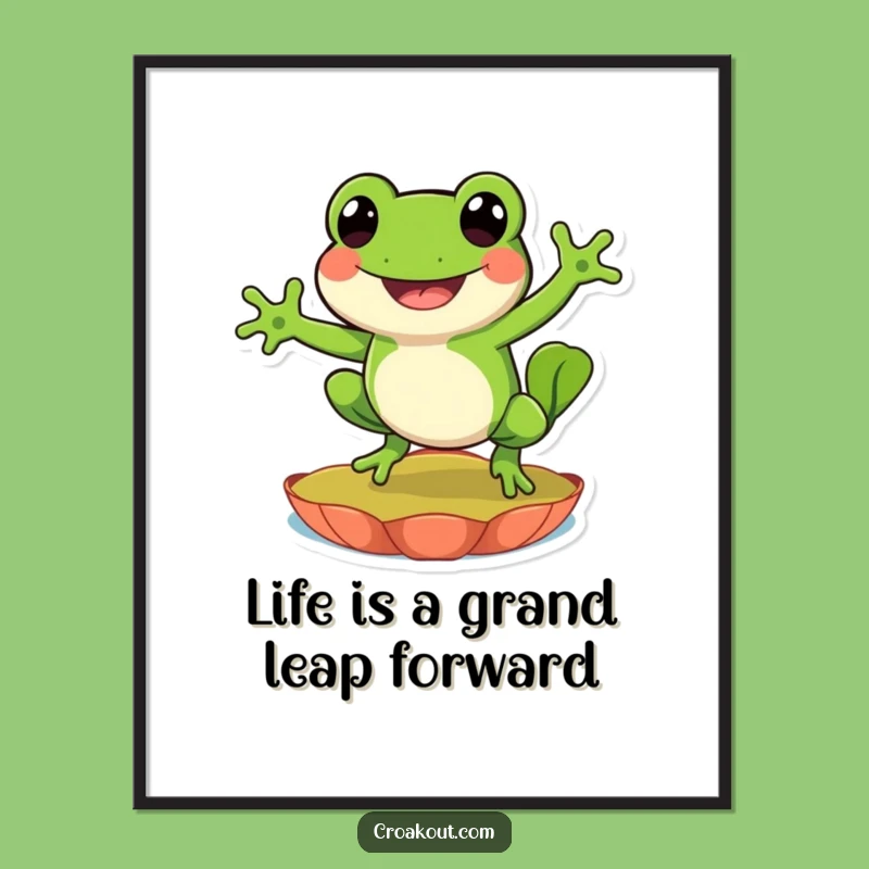 Funny Frog Leap Free Printable Wall Art: Joyful Downloadable Art for a Happy Home