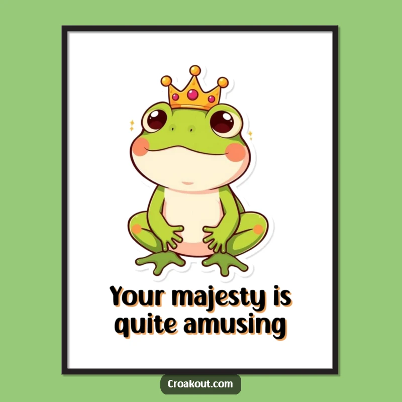 Funny Frog King Art: Free Printable Wall Decor, Regal & Amused Downloadable