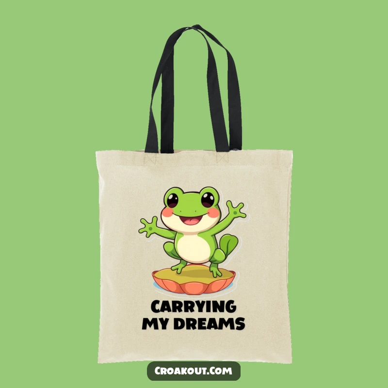 Funny Frog Leap Tote Bag: Carry Your Joy, Perfect Funny Shopping Gift