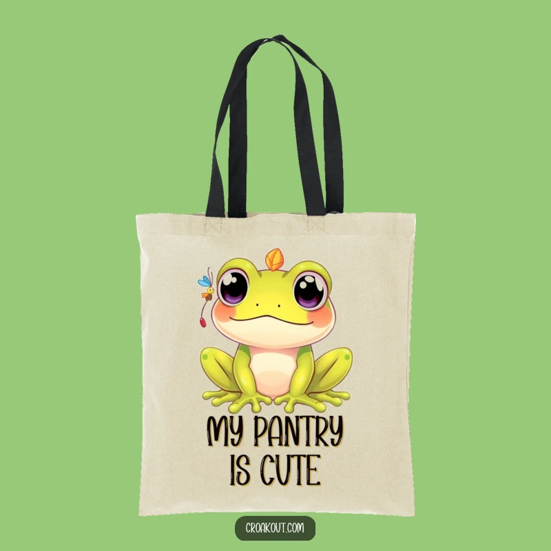 Funny Kawaii Frog Tote Bag: Carry Your Catch, Cute & Funny Gift
